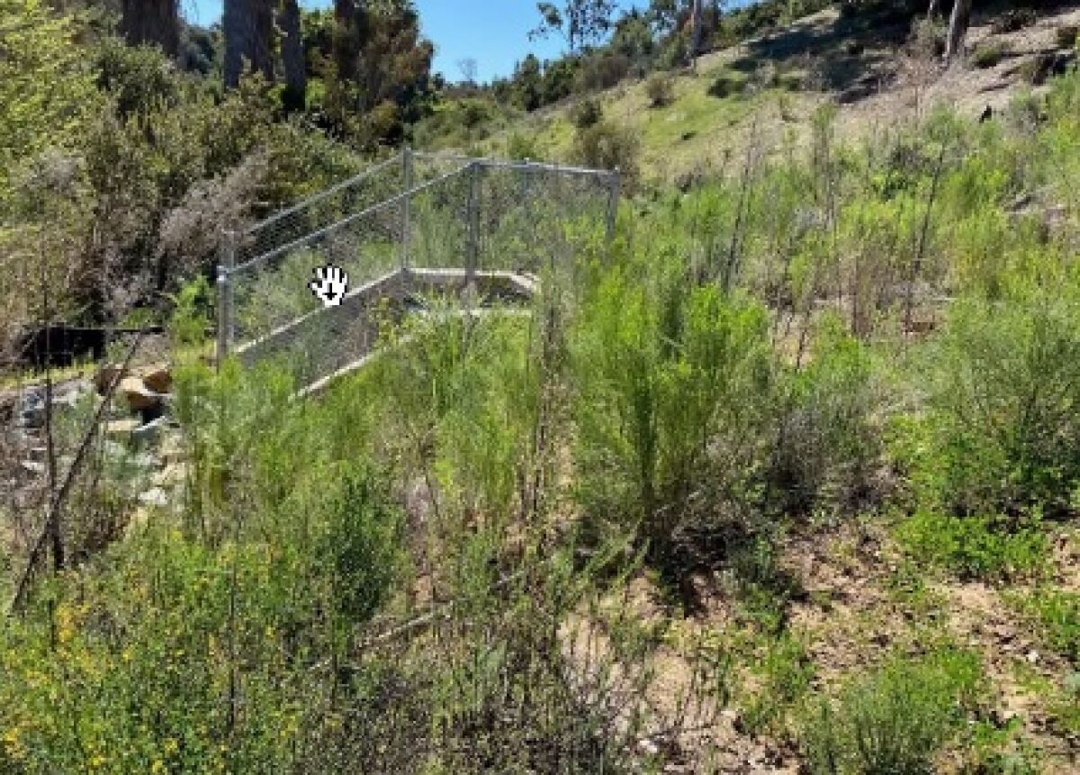 An energy dissipater similar to what the city would like to build in the hillside near La Jolla Farms Road.