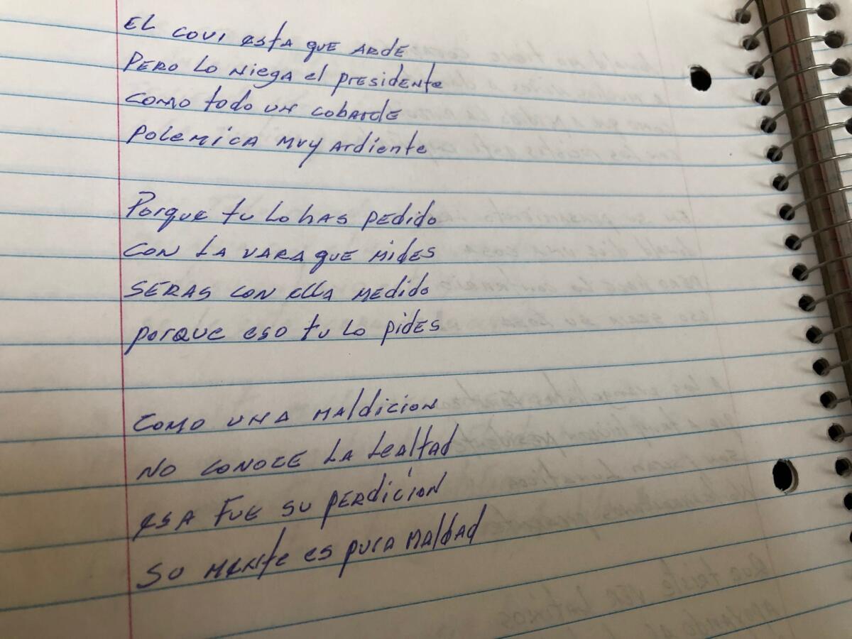 este compositor aprovechó la emergencia por el Covid-19 para agregar recientemente el último verso a su colección.