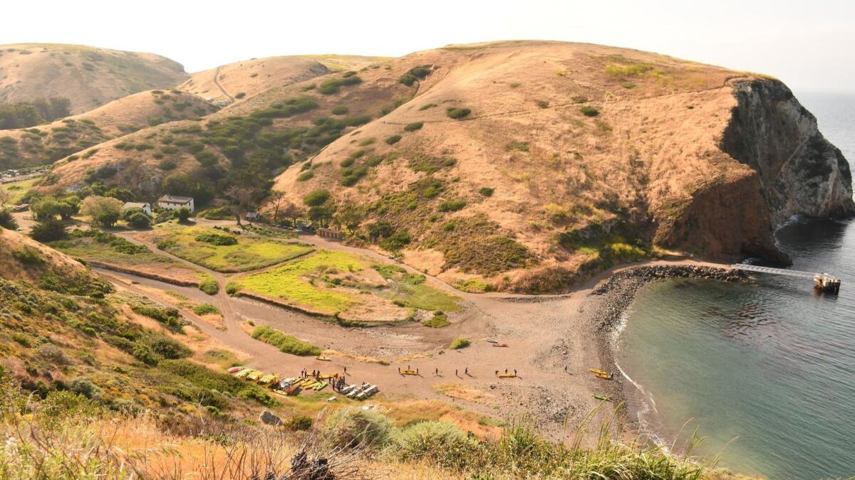 Scorpion Anchorage is the most popular landing spot on Santa Cruz Island, Channel Islands National Park.