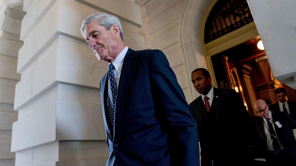 Special counsel and former FBI Director Robert Mueller is shown in June.