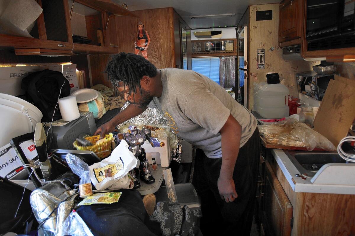 Leon Harris, who lives in his RV, says he's happy that L.A.'s ban on living in vehicles has been struck down.