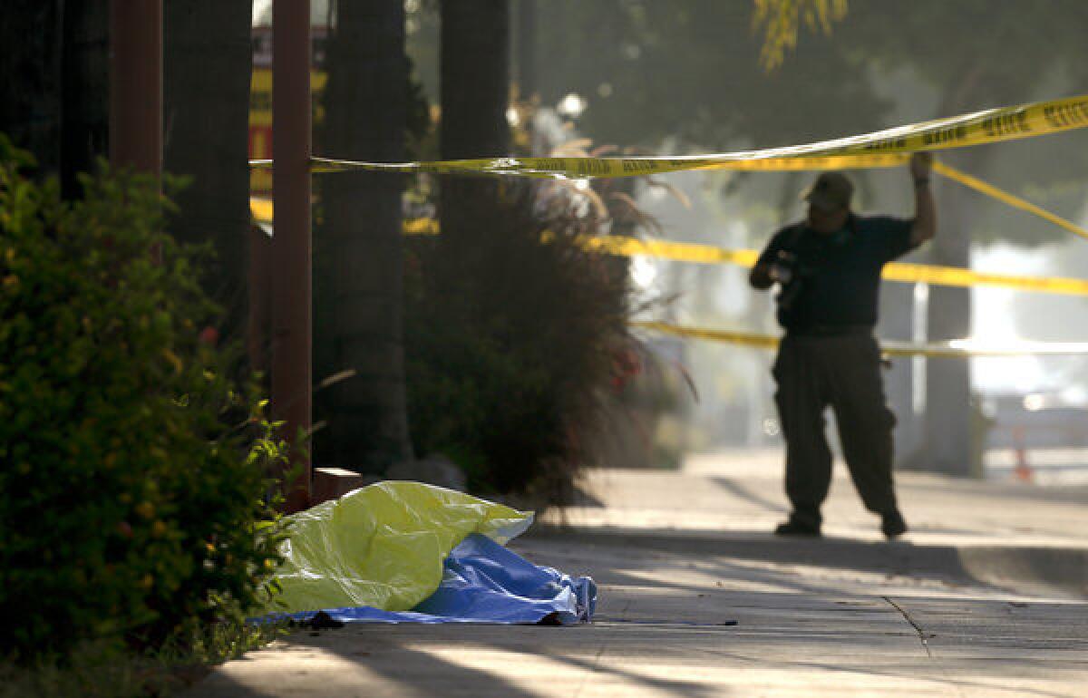 In the first three months of the year, there were almost 23% fewer homicides in Los Angeles compared with last year, police Chief Charlie Beck said.