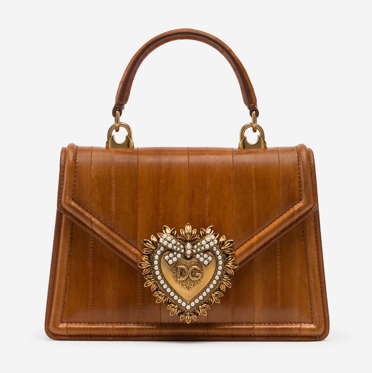 Dolce & Gabbana's small Devotion bag in eel.
