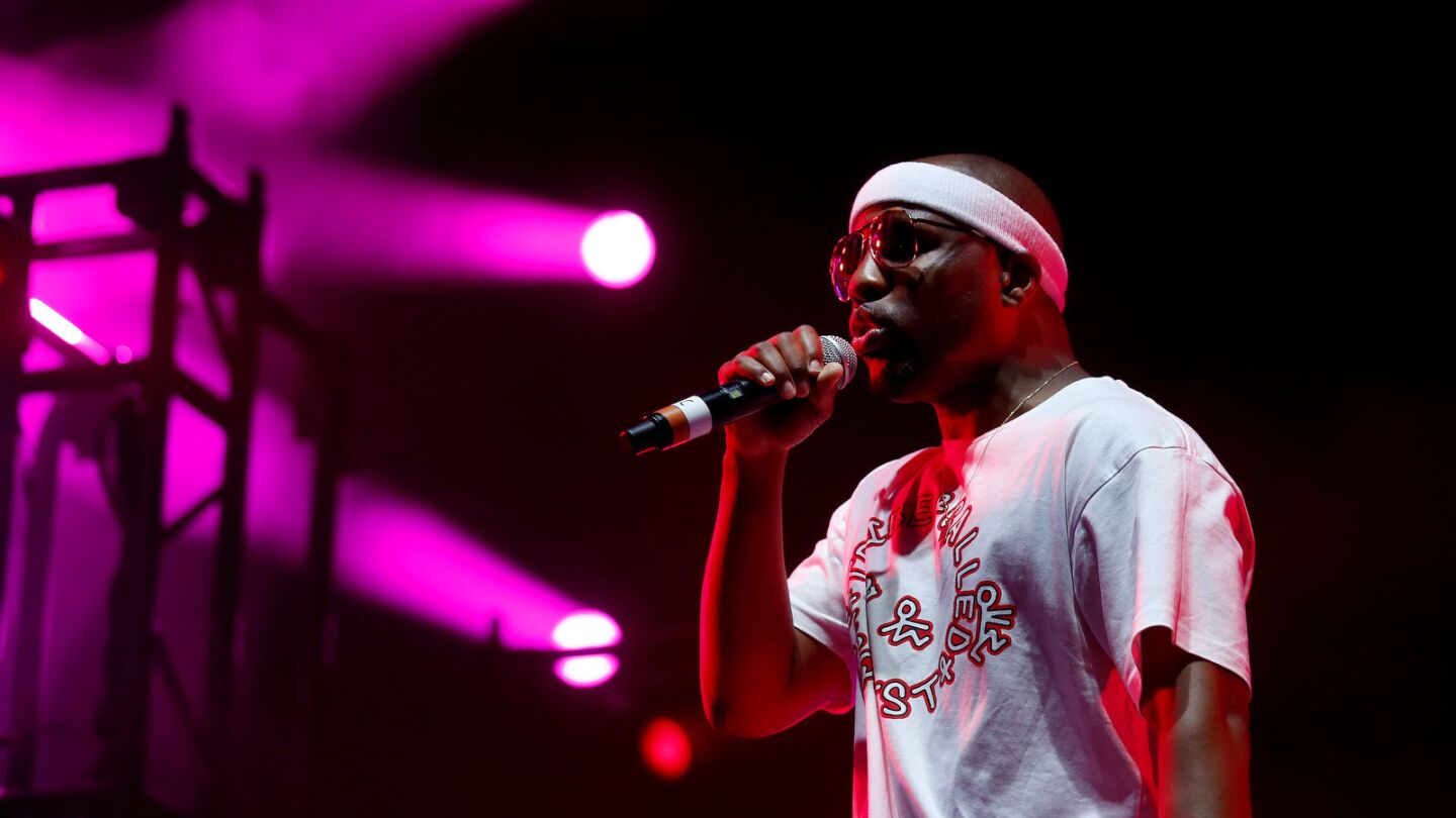 Rapper Consequence performs onstage with A Tribe Called Quest at the FYF Fest in Exposition Park in Los Angeles.