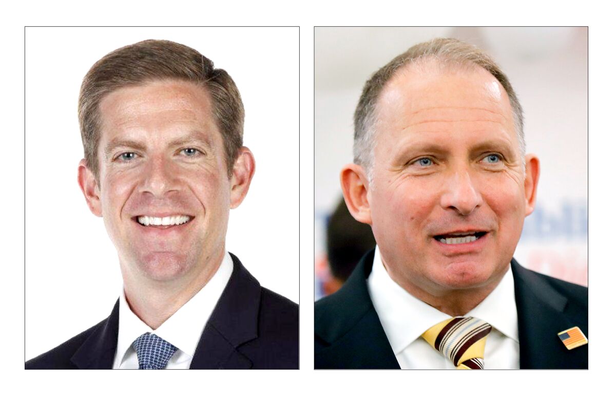 Democratic Rep. Mike Levin and Republican Brian Maryott, candidates for the 49th Congressional District.