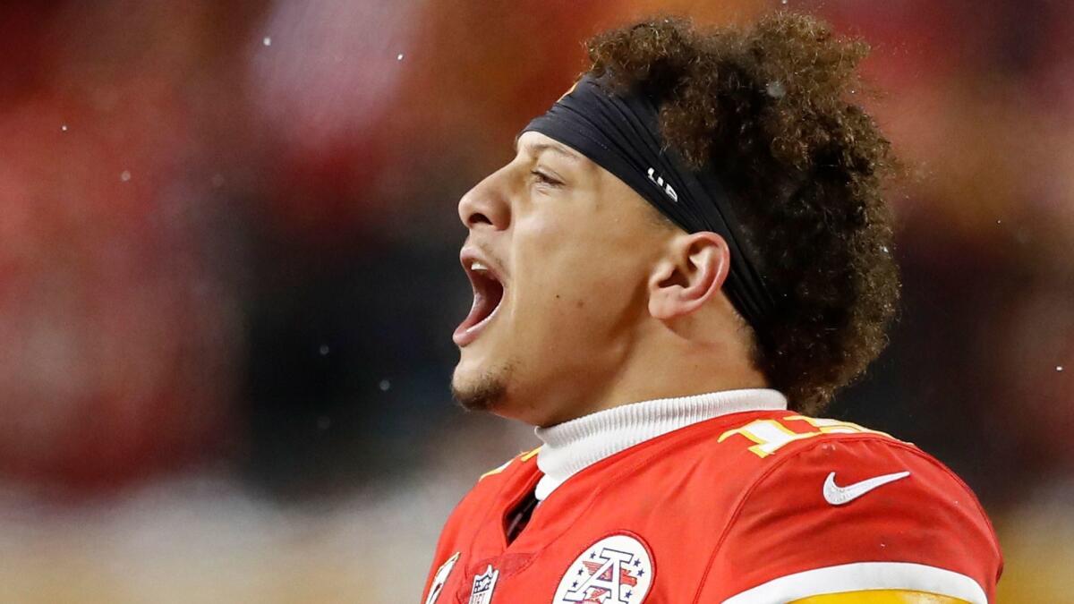 Patrick Mahomes not allowed to play basketball after Chiefs GM sees viral  video - Los Angeles Times