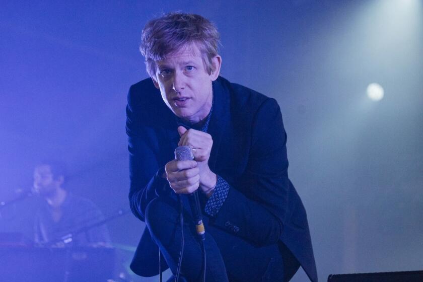 LISBON, PORTUGAL - JULY 08: Britt Daniel of Spoon performs on the Heineken stage during day 3 of NOS Alive on July 8, 2017 in Lisbon, Portugal. (Photo by Andrew Benge/WireImage) ** OUTS - ELSENT, FPG, CM - OUTS * NM, PH, VA if sourced by CT, LA or MoD **