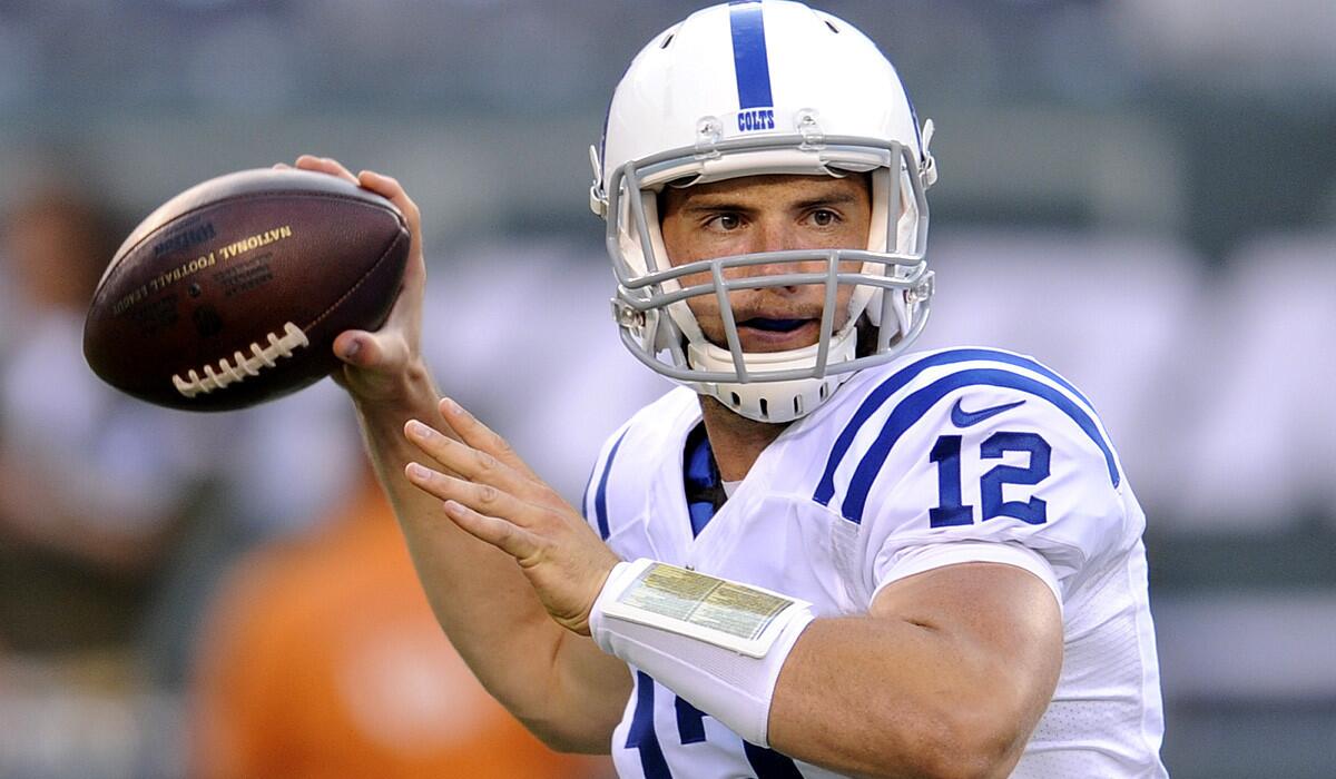 Quarterback Andrew Luck and the Colts open the season against former Indianapolis leader Peyton Manning and the Broncos.