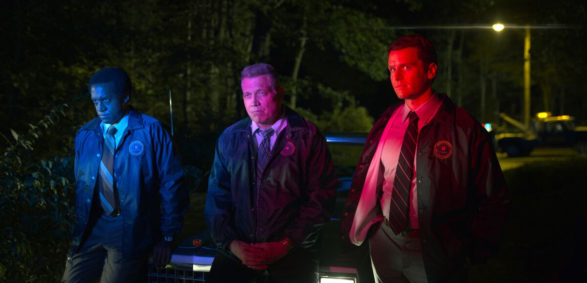 Albert Jones, Holt McCallany and Jonathan Groff in "Mindhunter" Season 2