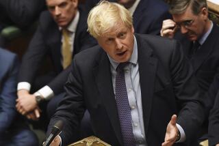 British Prime Minister Boris Johnson speaks in the House of Commons in London on Tuesday.