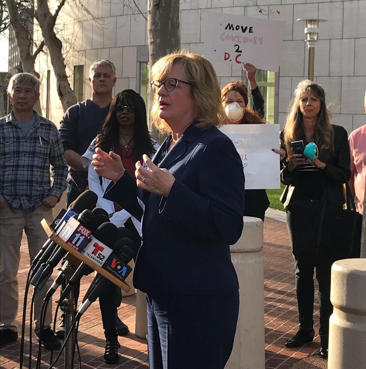 Costa Mesa Mayor Katrina Foley says the city is not pursuing more legal action related to preventing the possibility of coronavirus patients being sent to the Fairview Developmental Center. Instead, Foley says, the city is focusing on its emergency response protocols.