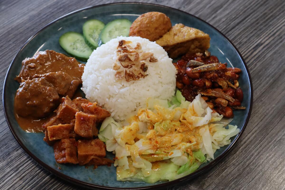 Rendang plate at Borneo Eatery.