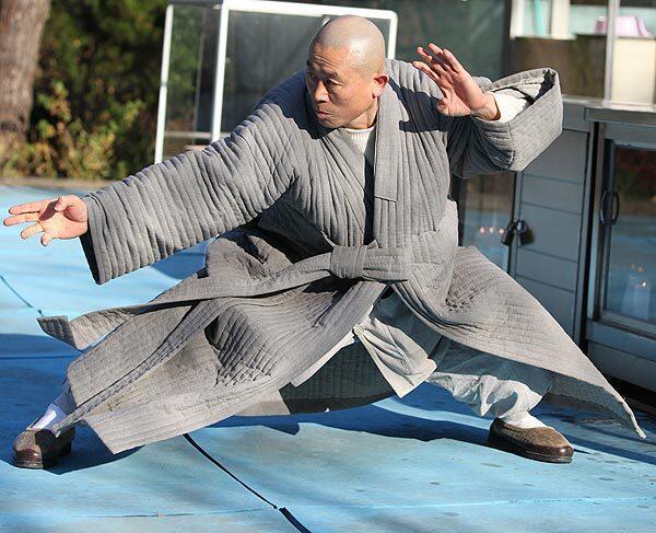 Buddhist monk Ando demonstrates Sunmudo martial arts techniques. The monks of Beomeosa Temple in South Korea are famed for defeating Japanese invaders during the late 1500s and again during the Japanese occupation in the early 20th century.