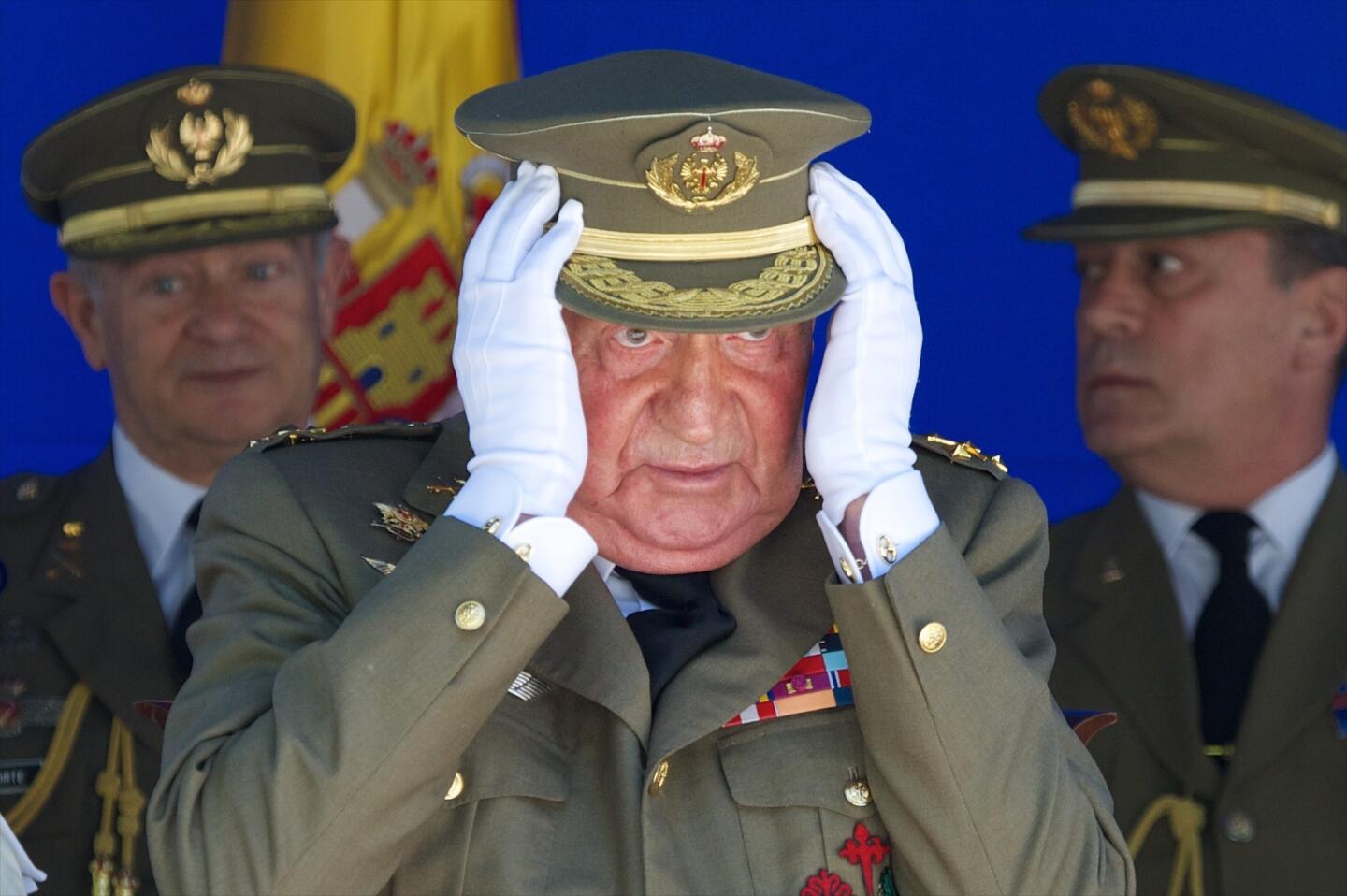 King Juan Carlos of Spain attends military ceremony