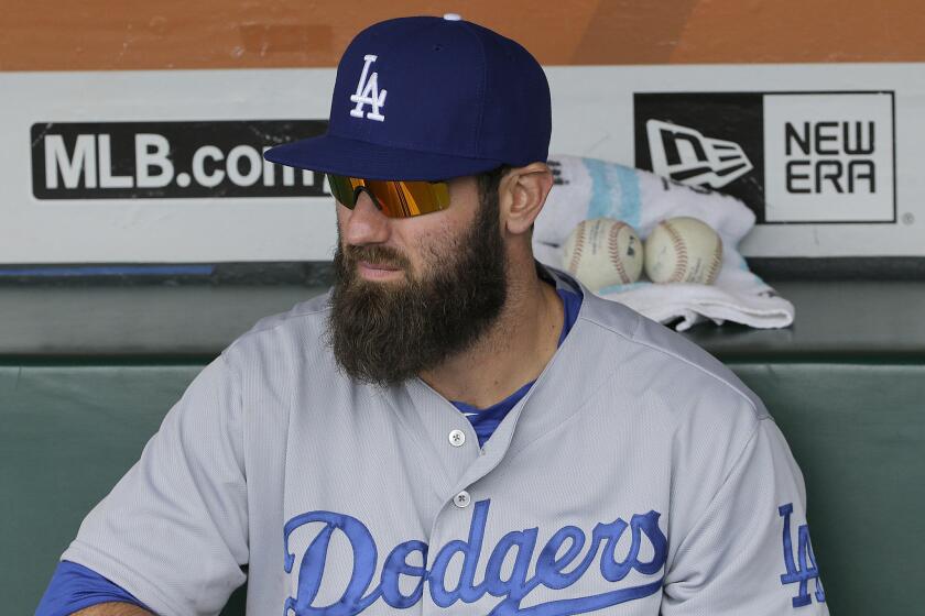 Dodgers outfielder Scott Van Slyke has been placed on the 15-day disabled list.