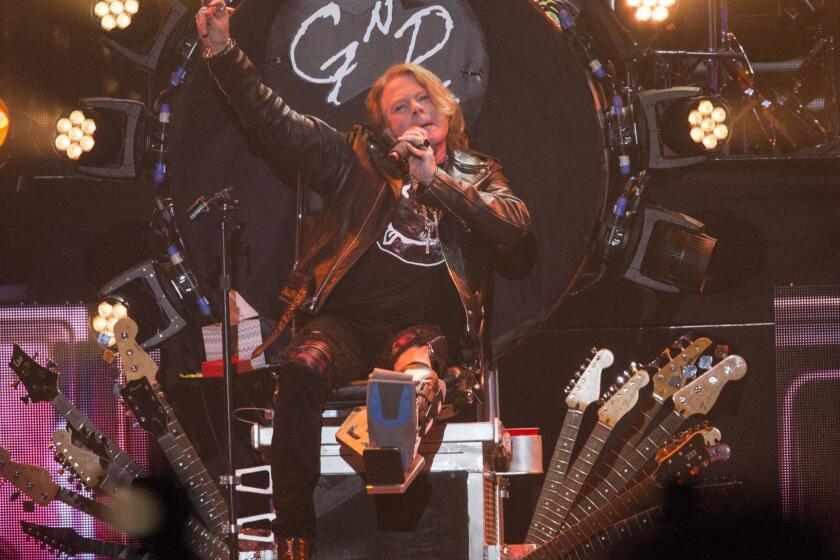 Guns N Roses Axl Rose at Coachella Valley Music and Arts Festival in 2016. 