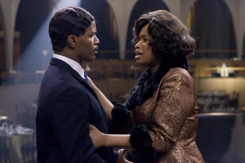 ET.1215.Dreamgirls.07 –– (l to r) Jamie Foxx as Curtis and Jennifer Hudson as Effie in the movie "Dreamgirls." DreamWorks Pictures and Paramount Pictures present a Laurence Mark Production, a Bill Condon Film. PHOTO CREDIT: David James