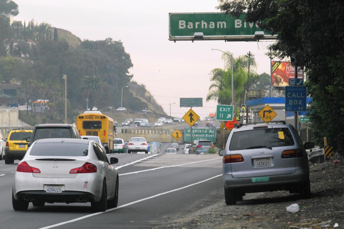 The southbound Barham Boulevard offramp from the 101 Freeway is set to permanently close, probably in the coming year, as part of NBCUniversal's $1.6-billion Evolution plan to expand its Universal Studios theme park.