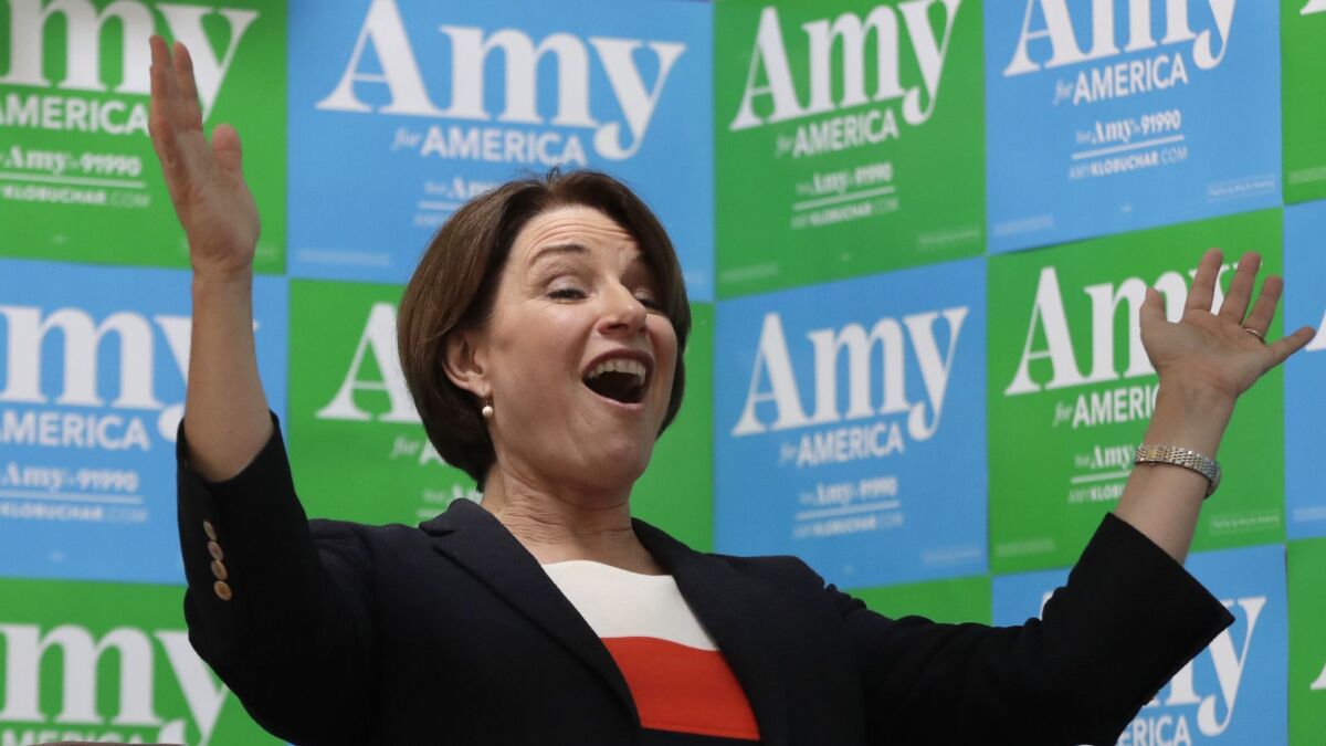 Amy Klobuchar, who managed to win counties that voted for President Trump, doesn’t openly court her party’s left but shares many of its positions.