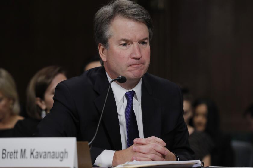 WASHINGTON D.C. - SEPTEMBER 27: Judge Brett Kavanaugh testifies to the Senate Judiciary Committee during his Supreme Court confirmation hearing in the Dirksen Senate Office Building on Capitol Hill September 27, 2018 in Washington, DC. Kavanaugh was called back to testify about claims by Christine Blasey Ford, who has accused him of sexually assaulting her during a party in 1982 when they were high school students in suburban Maryland. (Photo by Jim Bourg-Pool/Getty Images)