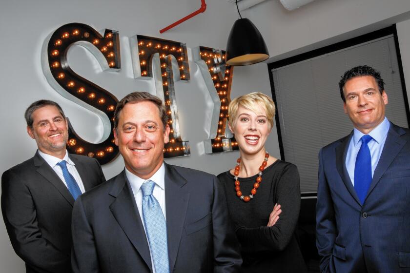 STX executives, from left: Domestic Distribution President Kevin Grayson, Motion Picture Group Chairman Adam Fogelson, President Sophie Watts and Chief Content Officer Oren Aviv.