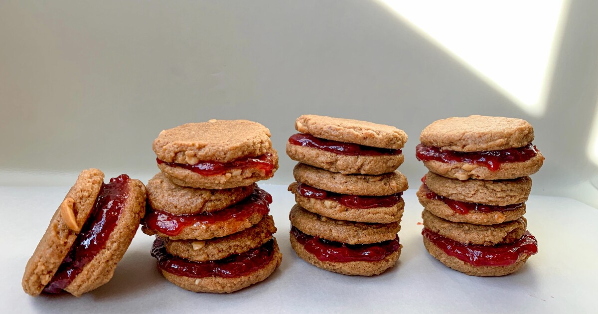 Coronavirus Baking For Kids Peanut Butter Jelly Sandwich Cookies