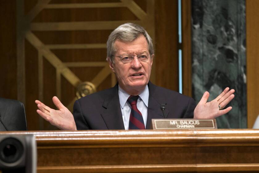 Sen. Max Baucus was among four Democrats who joined Republicans to block compromise gun control legislation. His reason was simple: "Montana," he said, naming his home state.