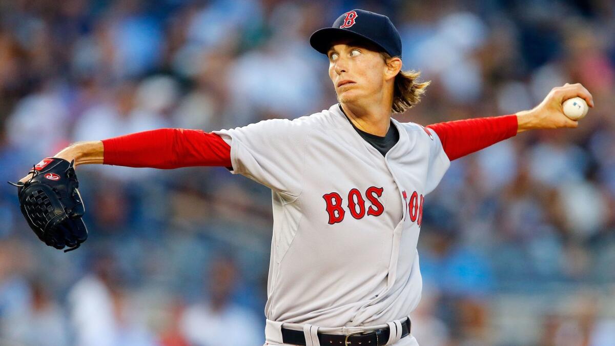 Henry Owens pitches for the Boston Red Sox against the New York Yankees on Aug. 4, 2015.