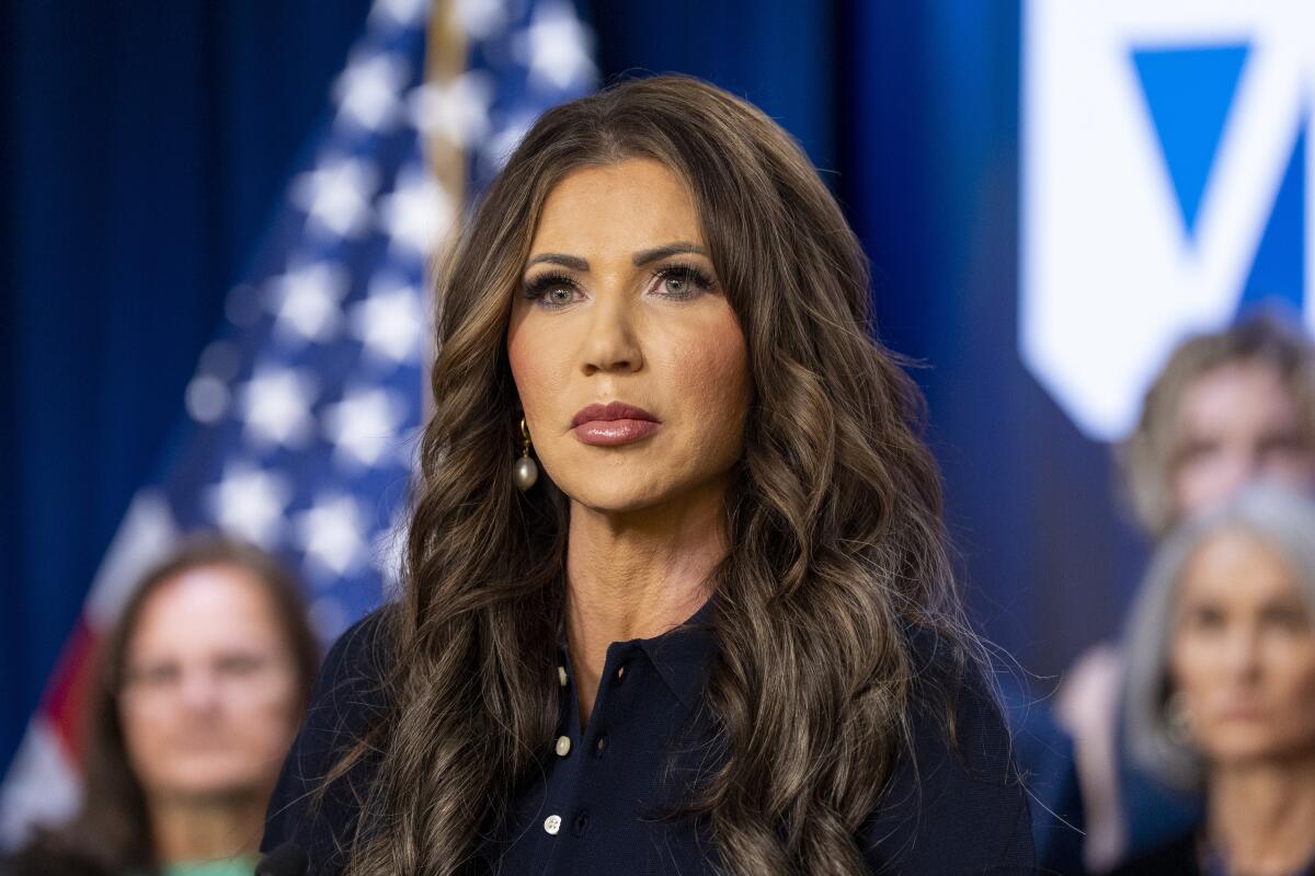 Homeland Security Secretary Kristi Noem.