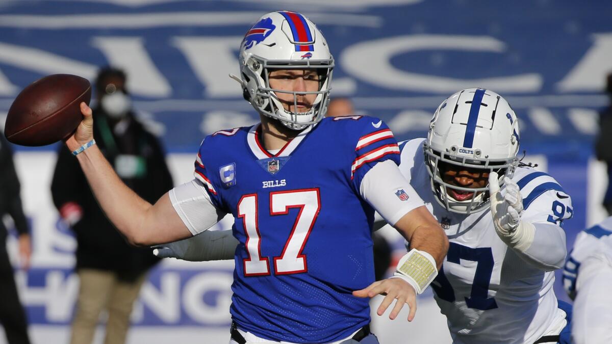 Josh Allen and Bills defeat Colts in NFL wild-card playoffs - Los Angeles Times