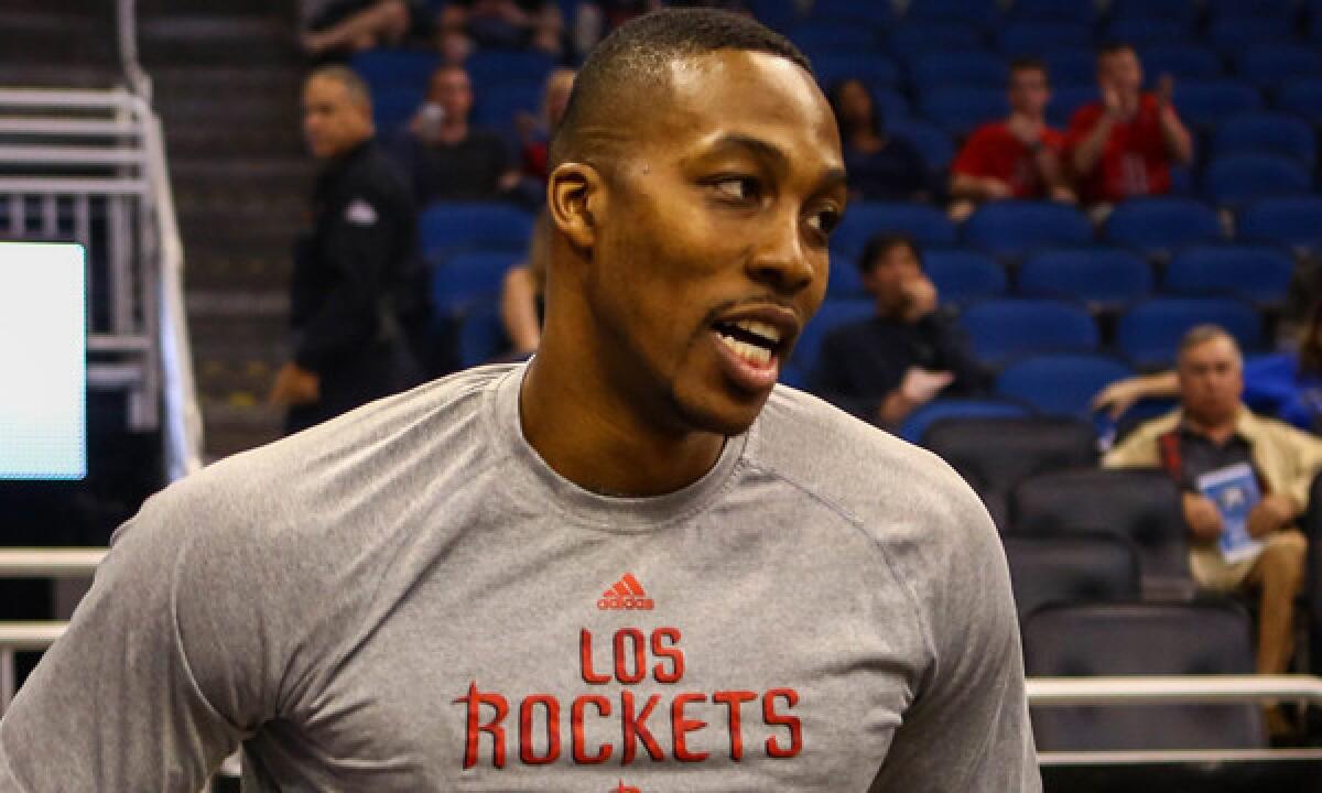 Houston Rockets forward Dwight Howard might not play Tuesday against the Lakers because of an ankle injury.