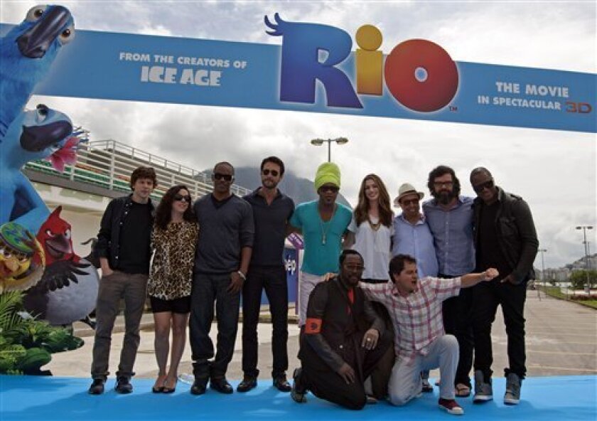 Stars Gather For Launch Of Animated Movie Rio The San Diego Union Tribune