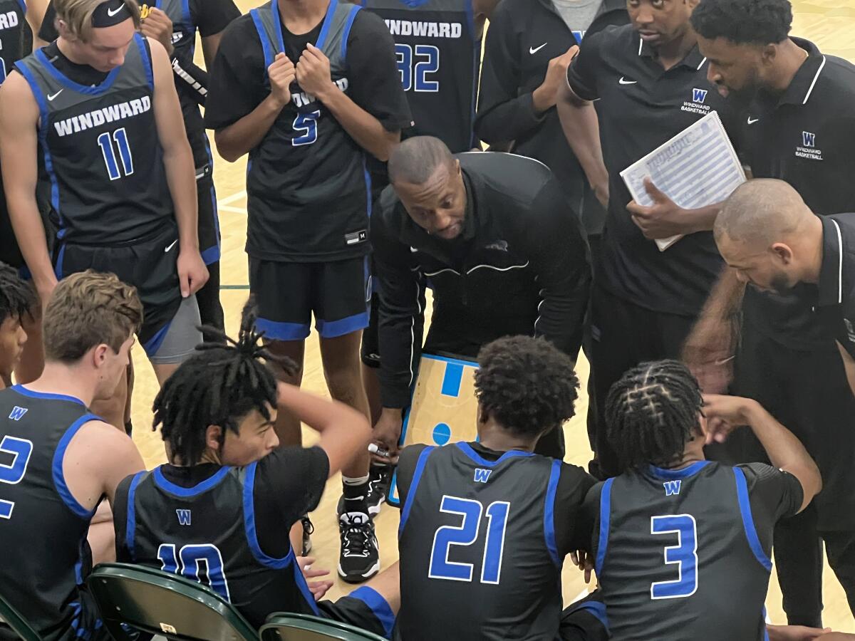 First-year coach DJ Gay guided Windward to a 56-50 win over St. Monica in his debut Tuesday night.