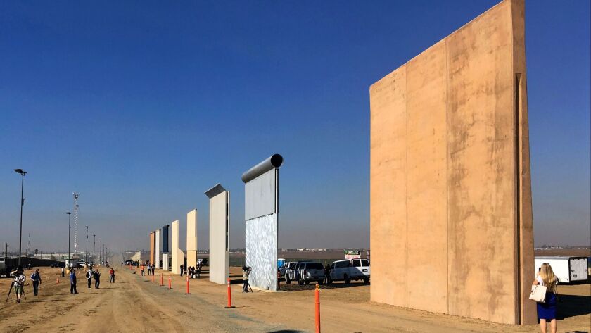 Expected protests related to the building of the border wall prototypes never materialized.