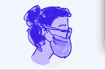 Various people wear masks in a variety of ways