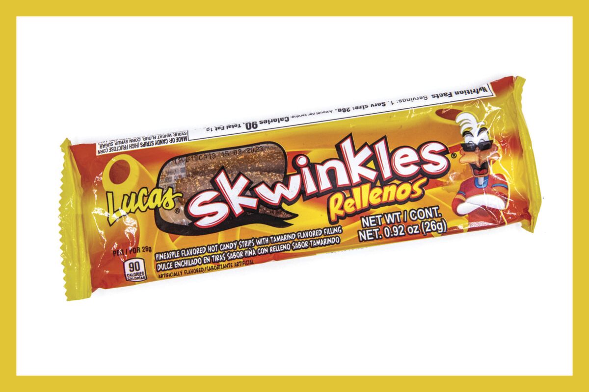 LOS ANGELES, CA - JUNE 15: Lucas Skwinkles Rellenos candy  in Los Angeles, CA. (Mariah Tauger / Los Angeles Times)