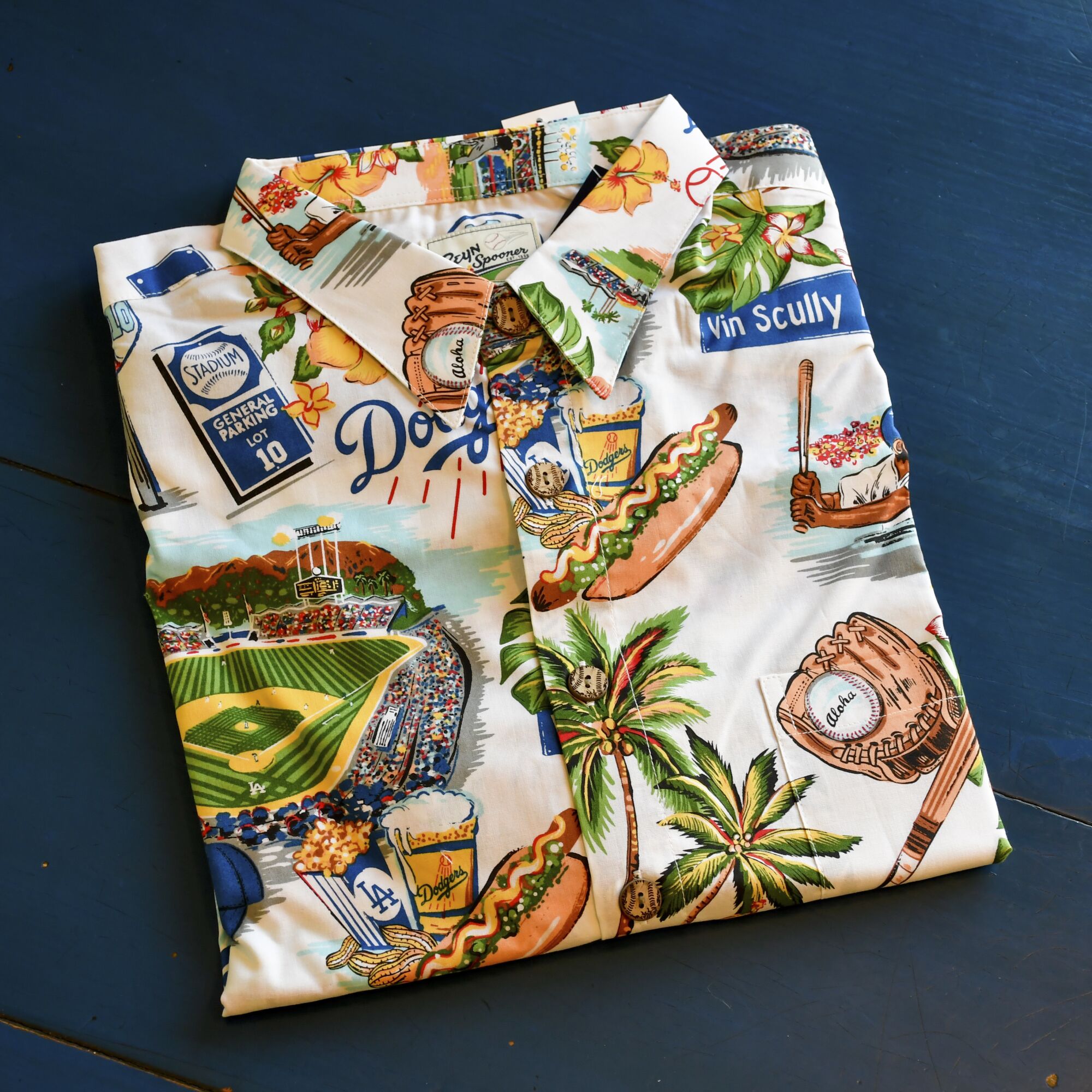 Dodgers Hawaiian-style shirt