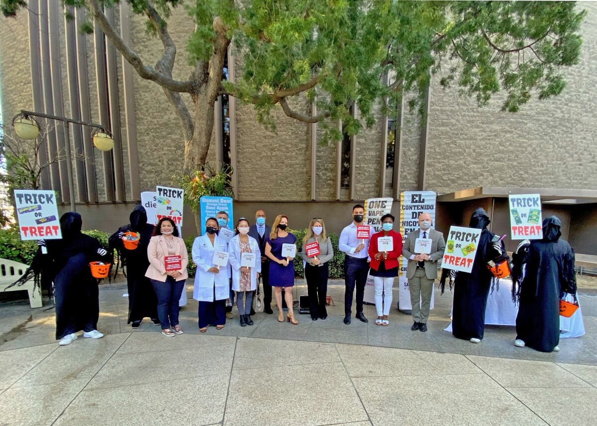 San Diegans vs. Big Tobacco seeks legislation ending the sale of flavored tobacco products.