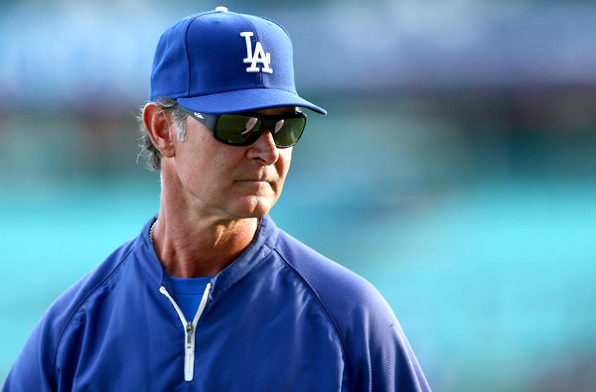 Dodgers Manager Don Mattingly has already had his patience tested only two games into the season.