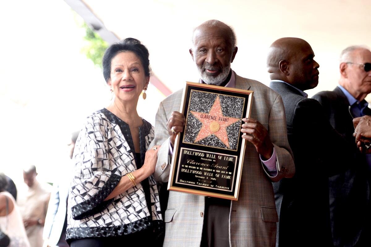 Music executive Clarence Avant and his wife, Jacqueline Avant, on Oct. 7, 2016.