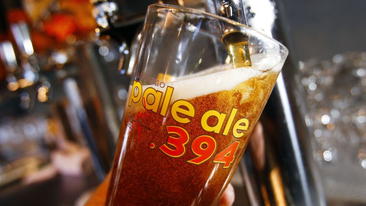 SAN DIEGO, CA, OCTOBER 8, 2015 | A San Diego Pale Ale .394 is poured at AleSmith Brewing Company in San Diego on Thursday. | Photo by Hayne Palmour IV/San Diego Union-Tribune