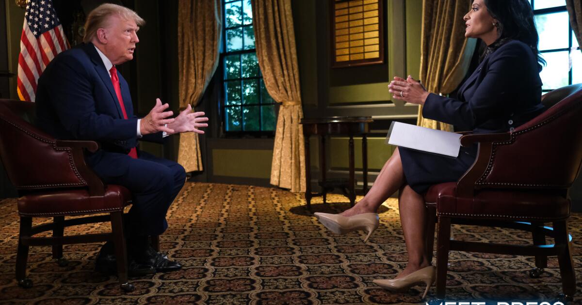 Column: Kristen Welker’s ‘Meet the Press’ Trump interview was a gross dereliction of journalistic duty