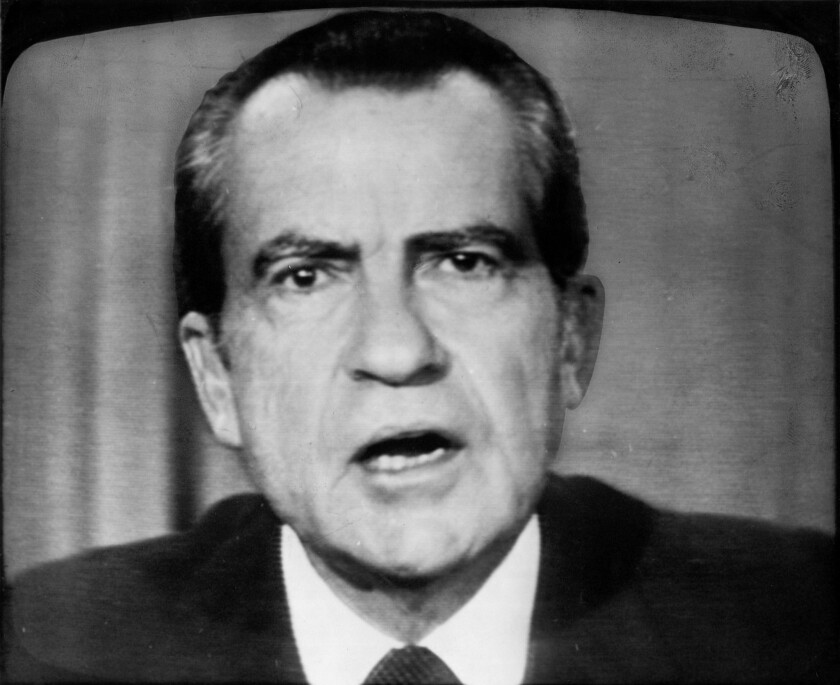 President Nixon resigned on Aug. 9, 1974.
