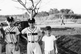 Bruce Bochy, left, with Bob McGregor, middle, and Michael McGregor, right, in the Panama Canal Zone in the 1960s.