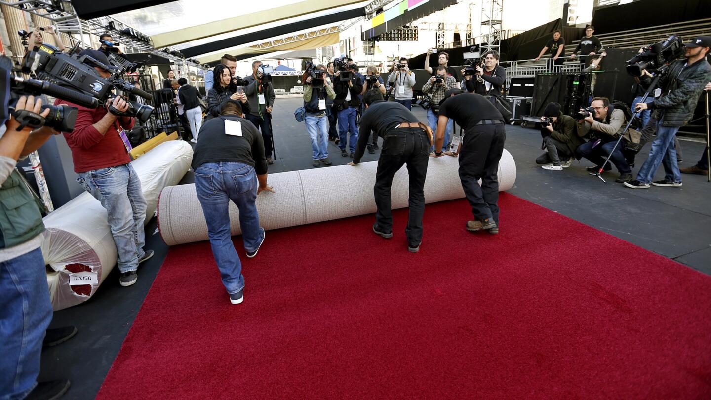 Rolling out the red carpet at the Academy Awards
