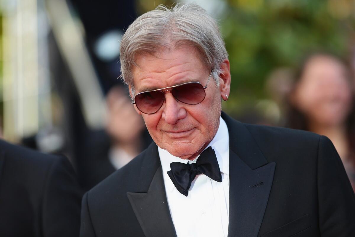 Harrison Ford attends "The Expendables 3" premiere during the 67th Annual Cannes Film Festival on May 18, 2014, in Cannes, France.