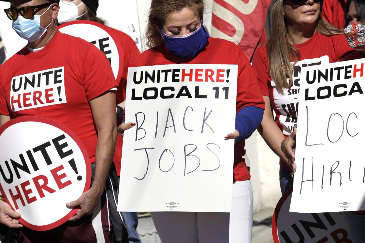 Union members, joined, labor leaders and elected officials gathered to celebrate.