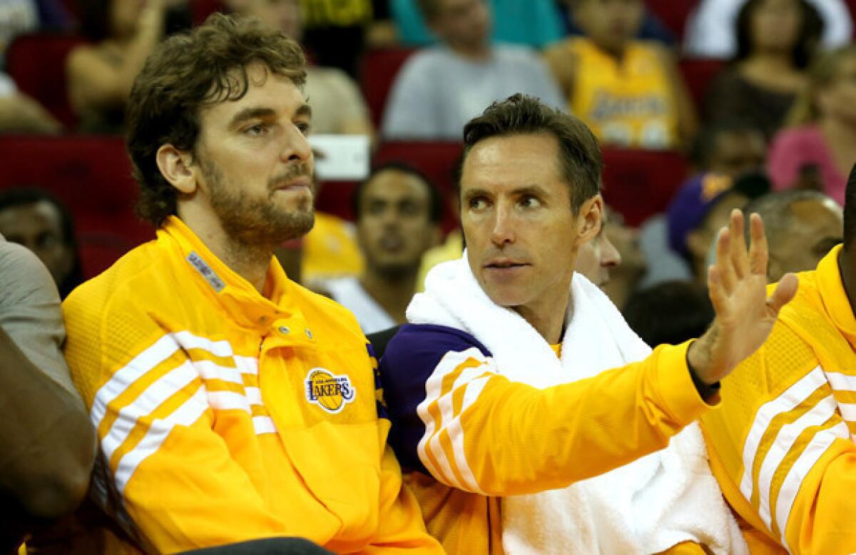 Pau Gasol won't play in the Lakers' preseason game against the Utah Jazz.