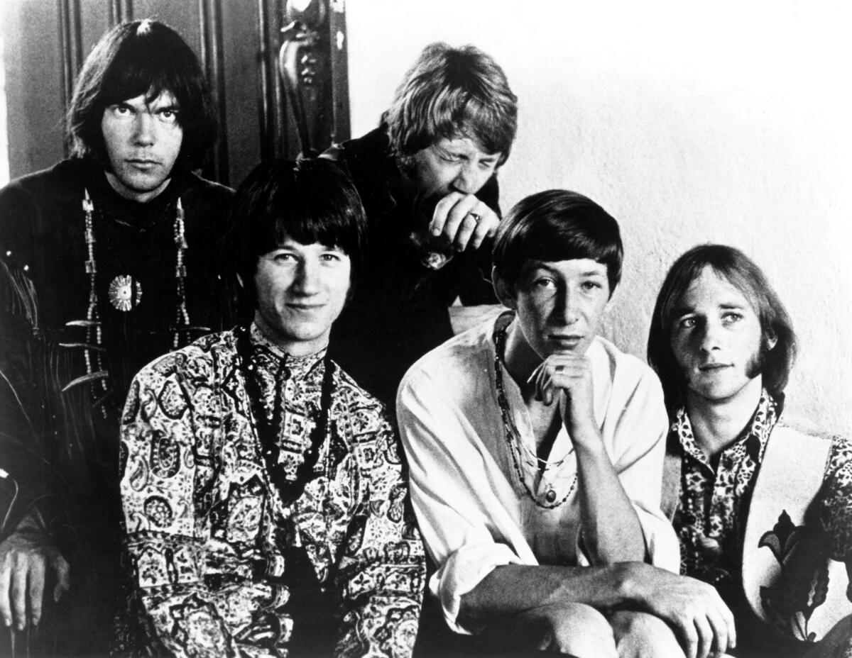Buffalo Springfield, 1967: Neil Young, Richie Furay, Dewey Martin, Bruce Palmer and Stephen Stills