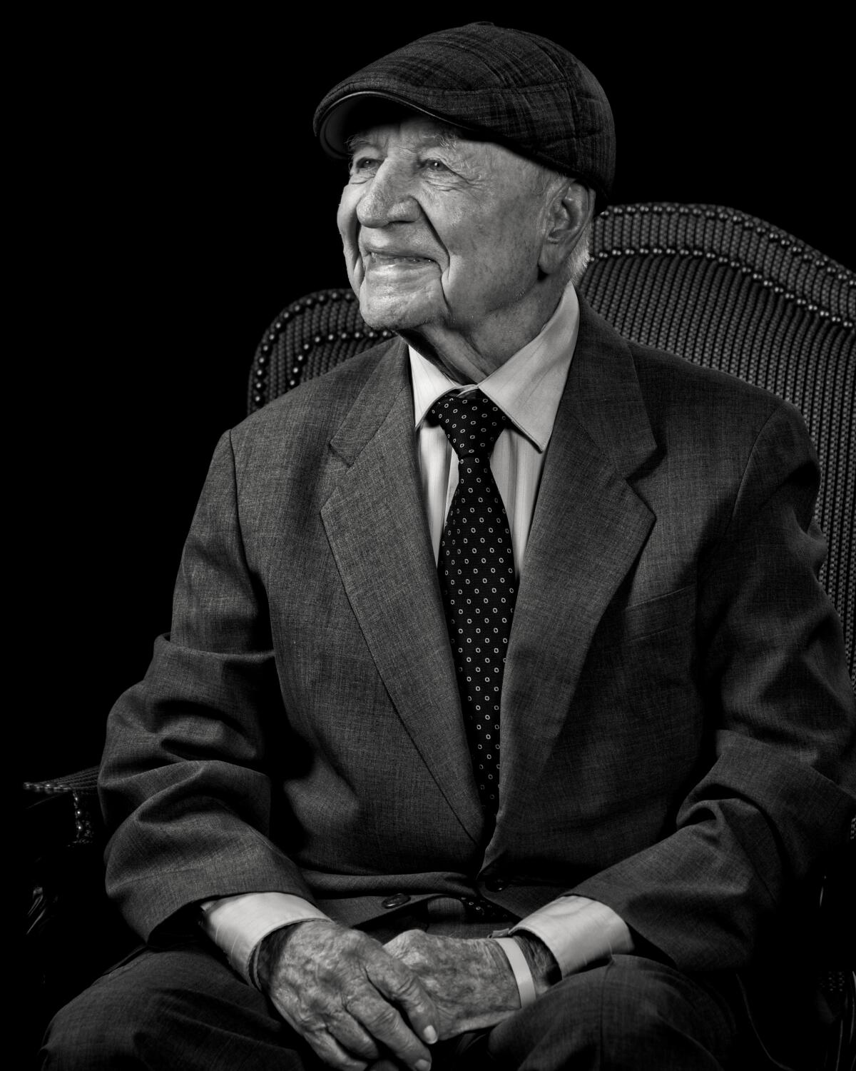 A photograph of Dr. John West, a World War II veteran, taken by Mickey Strand